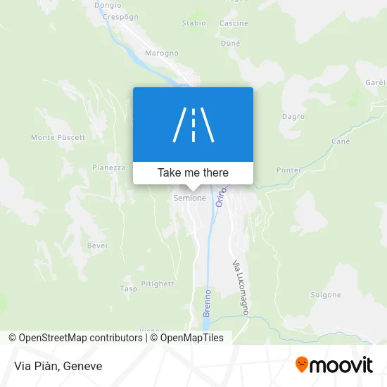 Via Piàn map