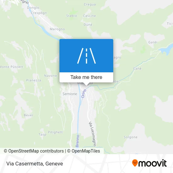 Via Casermetta map