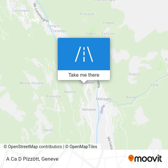 A Ca D Pizzòtt map
