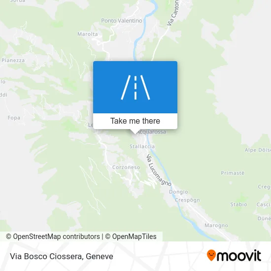 Via Bosco Ciossera map
