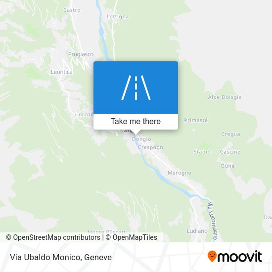 Via Ubaldo Monico map