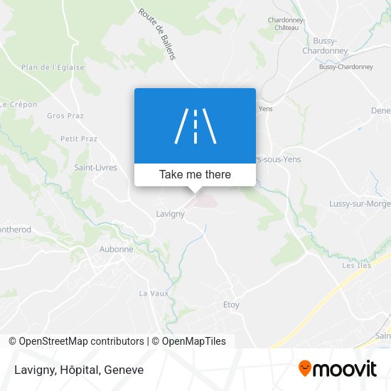 Lavigny, Hôpital map
