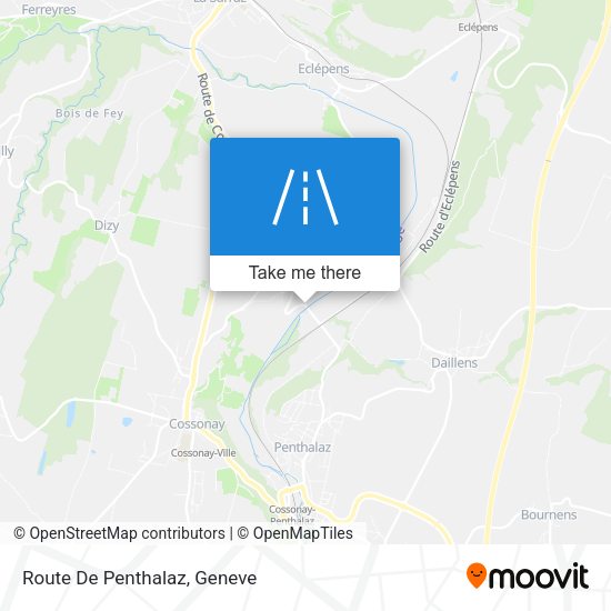 Route De Penthalaz map