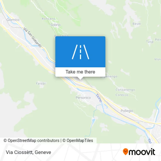 Via Ciossètt map