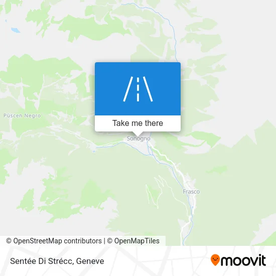 Sentée Di Strécc map