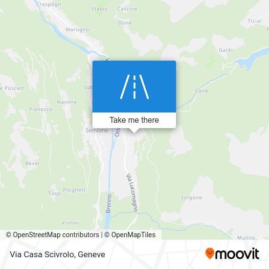 Via Casa Scivrolo map