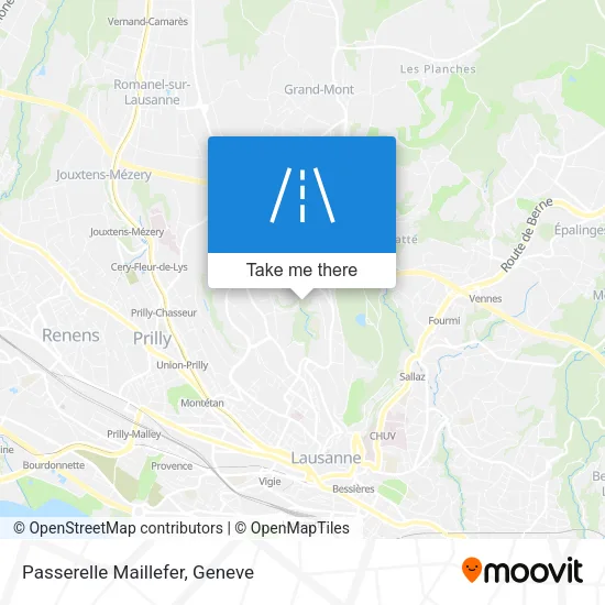 Passerelle Maillefer map