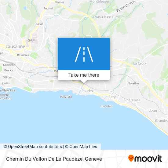 Chemin Du Vallon De La Paudèze map