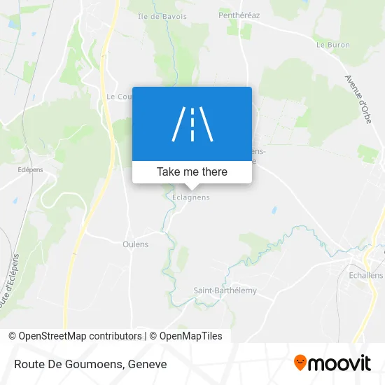 Route De Goumoens map