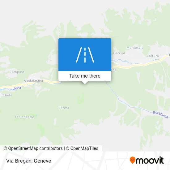 Via Bregan map