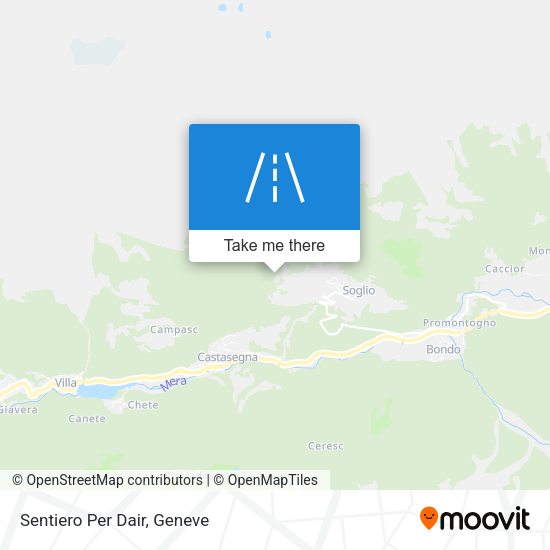 Sentiero Per Dair map
