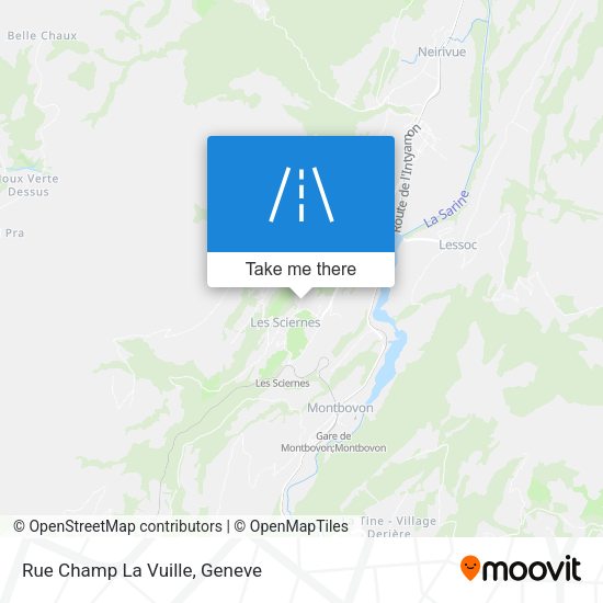 Rue Champ La Vuille map