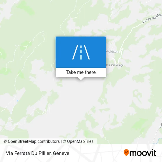 Via Ferrata Du Pillier map