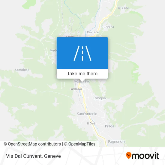 Via Dal Cunvent map