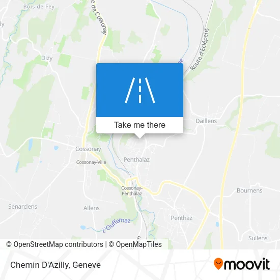 Chemin D'Azilly map