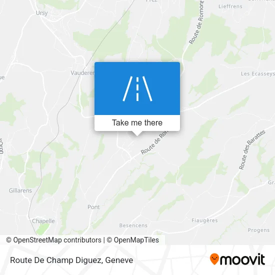 Route De Champ Diguez map