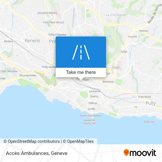 Accès Ambulances map