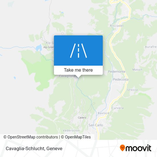Cavaglia-Schlucht map