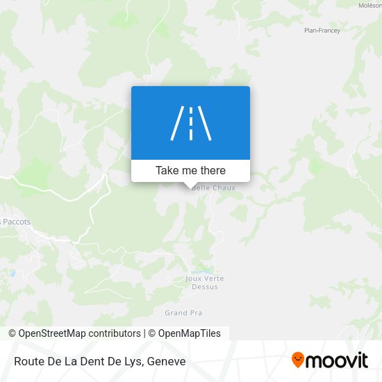 Route De La Dent De Lys map