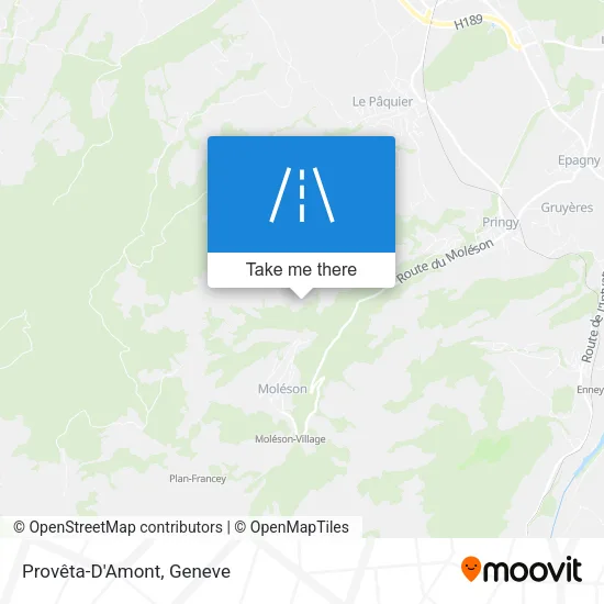 Provêta-D'Amont map