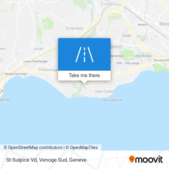 St-Sulpice Vd, Venoge Sud map