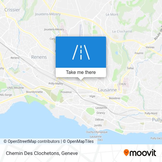 Chemin Des Clochetons map