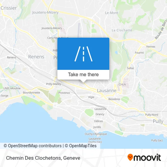 Chemin Des Clochetons map