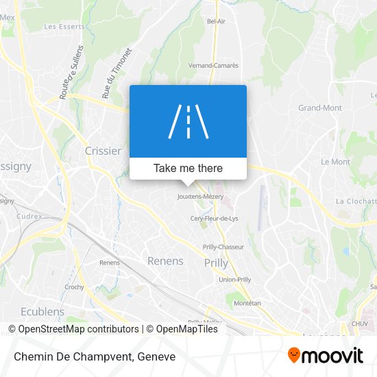 Chemin De Champvent map