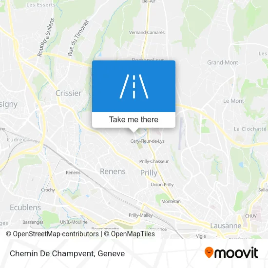 Chemin De Champvent map
