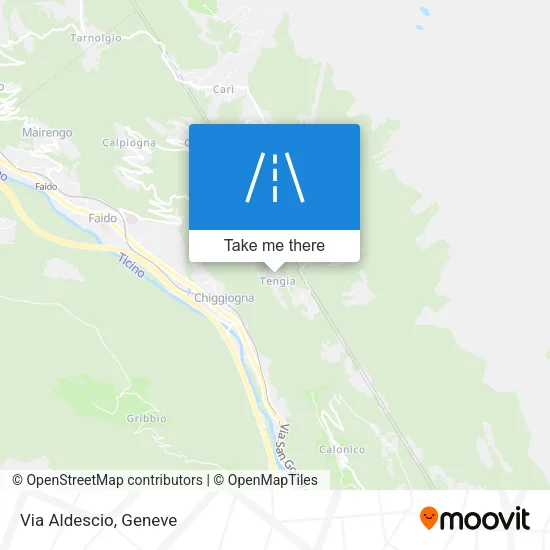 Via Aldescio map
