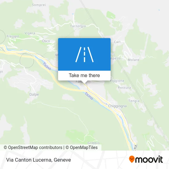 Via Canton Lucerna map