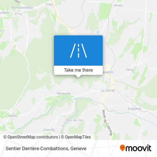 Sentier Derrière-Combattions map