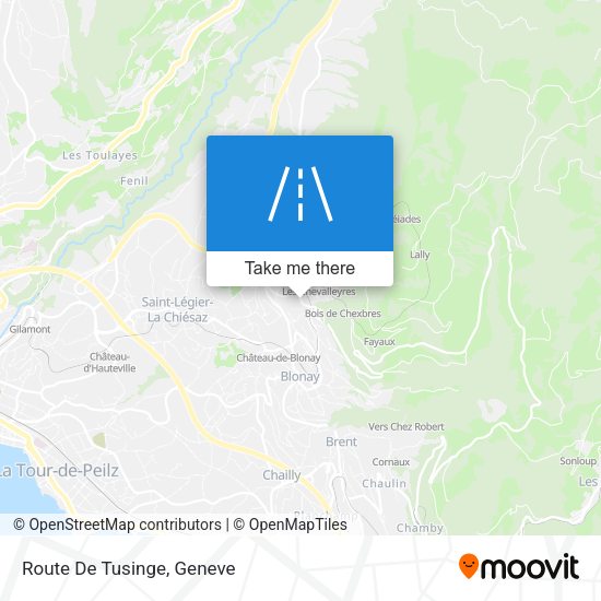 Route De Tusinge map