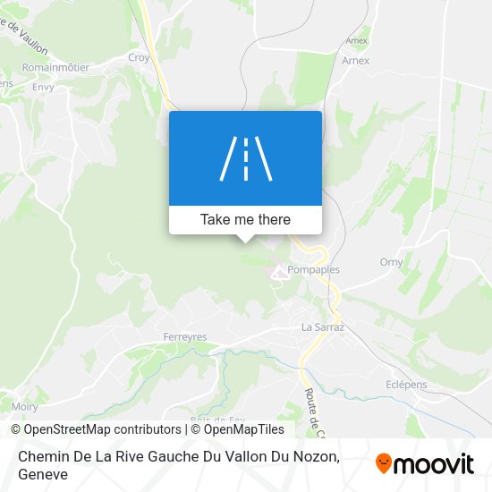 Chemin De La Rive Gauche Du Vallon Du Nozon map