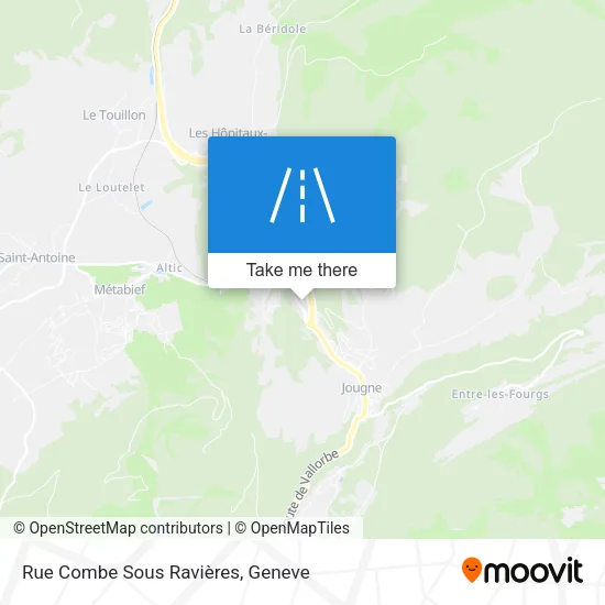 Rue Combe Sous Ravières map