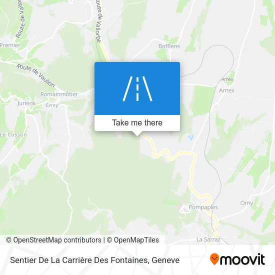 Sentier De La Carrière Des Fontaines plan
