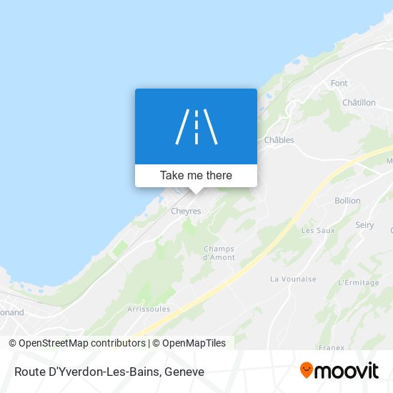 Route D'Yverdon-Les-Bains map