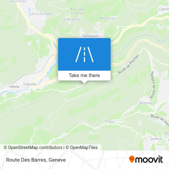 Route Des Barres map