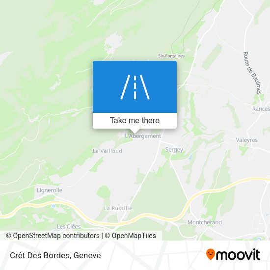 Crêt Des Bordes map