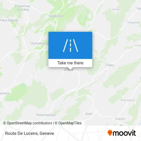 Route De Lucens map