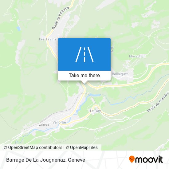 Barrage De La Jougnenaz map
