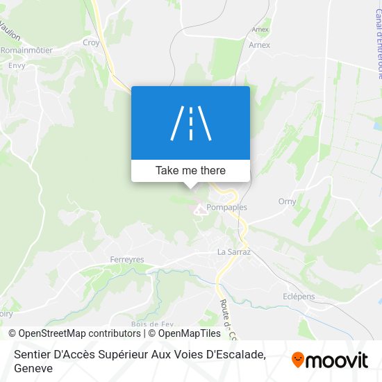 Sentier D'Accès Supérieur Aux Voies D'Escalade map