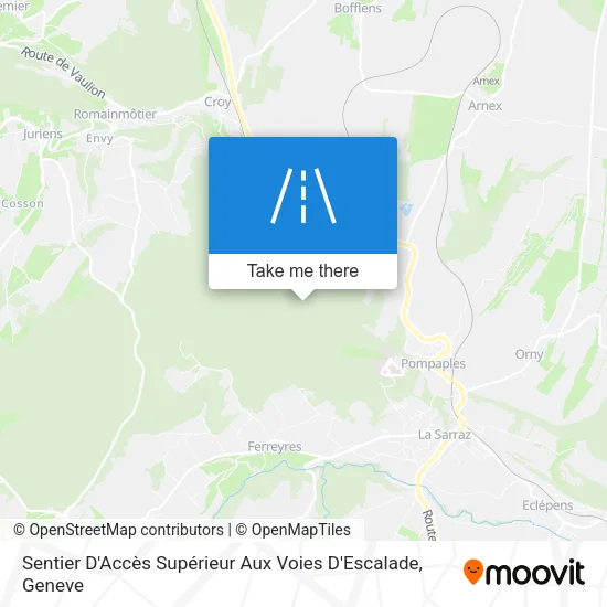 Sentier D'Accès Supérieur Aux Voies D'Escalade map