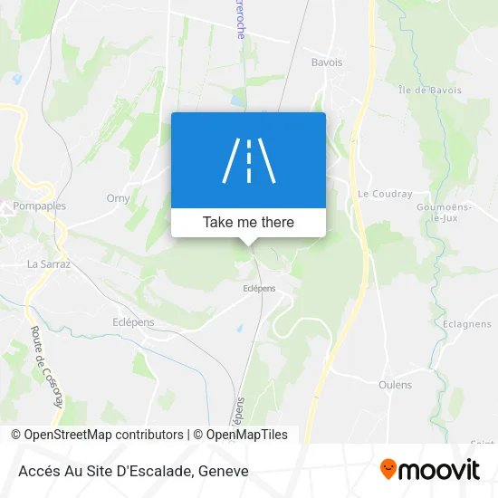Accés Au Site D'Escalade map