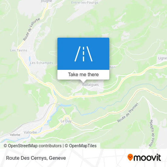 Route Des Cernys map