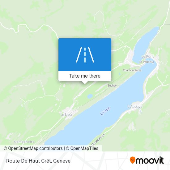 Route De Haut Crêt map