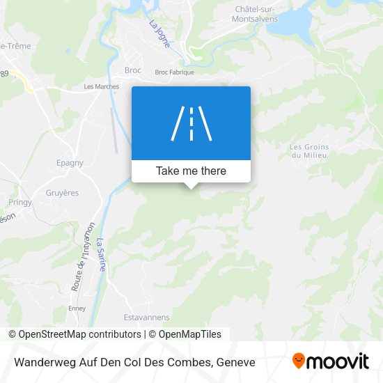 Wanderweg Auf Den Col Des Combes map