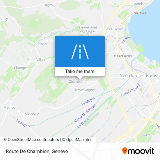 Route De Chamblon map