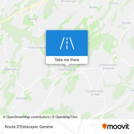 Route D'Estavayer map