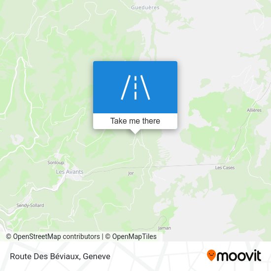 Route Des Béviaux map